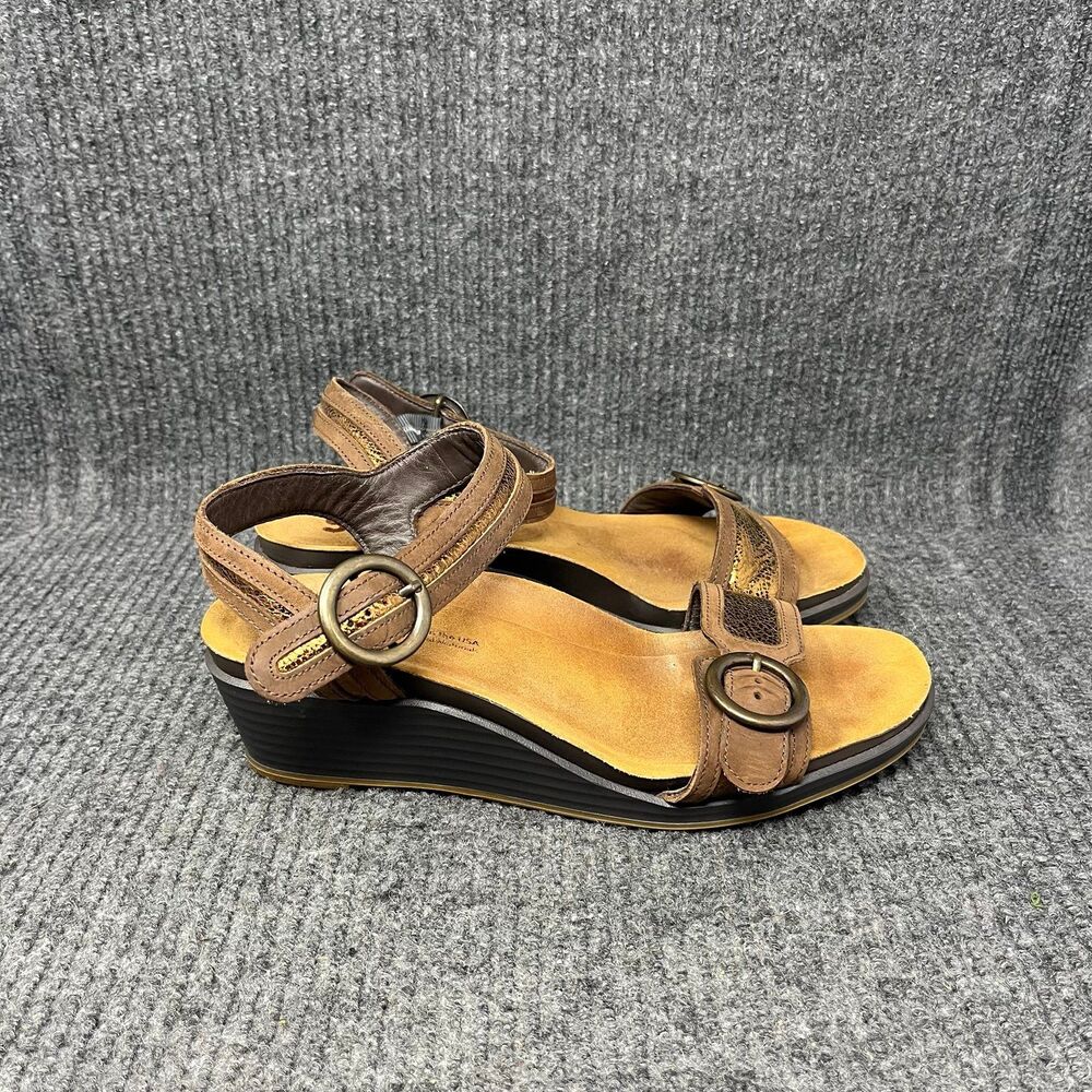 SAS Seight Wedge Sandals‎ Bronze Age Brown Leather Women’s Size 10 M
